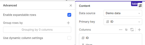 Dynamic Table Retool